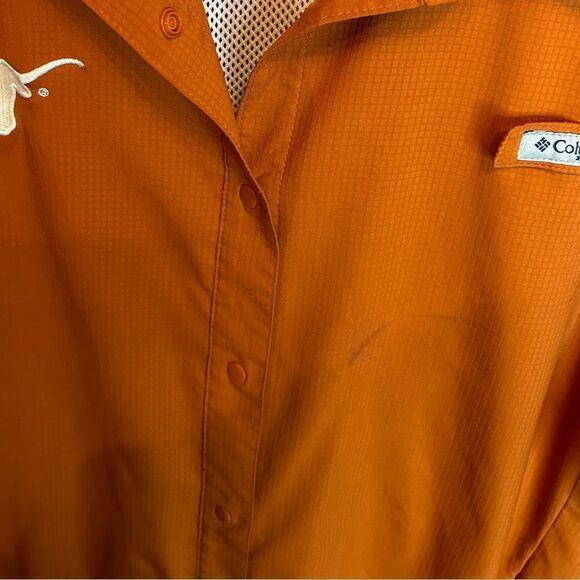 5 for $25🔥Columbia Texas Longhorn's Burnt Orange Button Front Shirt XL - Picture 9 of 10